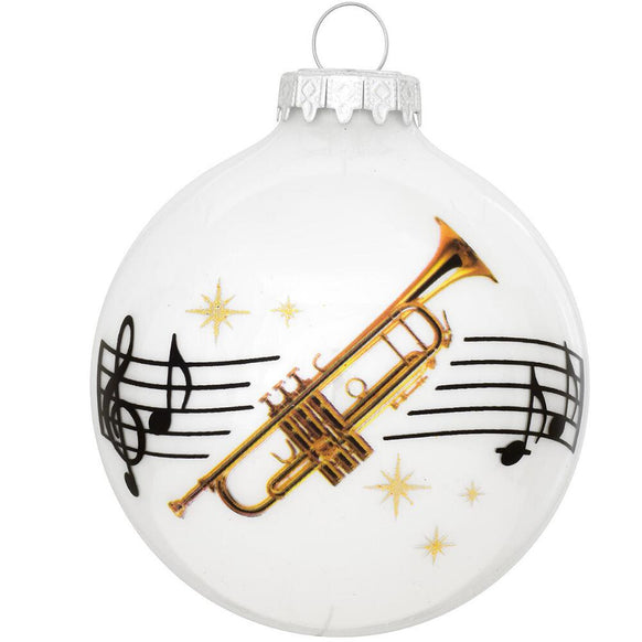 Trumpet Glass Bulb Ornament for Christmas Tree