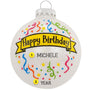 Personalized Happy Birthday Glass Bulb Ornament