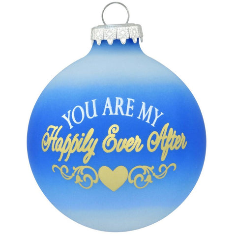 Personalized Happily Ever After Glass Ornament