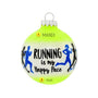 Personalized Running Glass Ornament