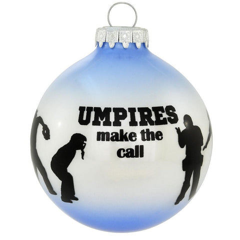 Umpires make the call glass ornament