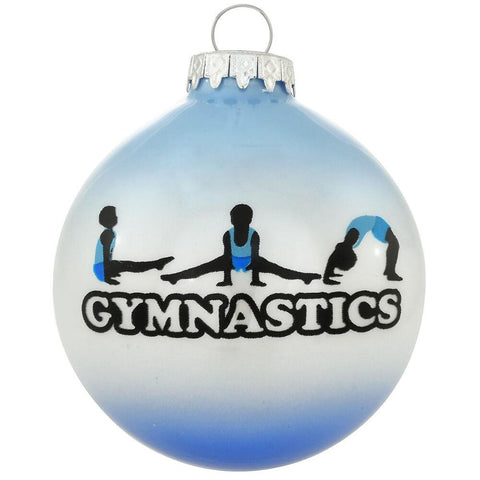 Gymnastics Glass Christmas Ornament - Male