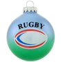 Glass Rugby Bulb Ornament with Rugby ball for personalizing