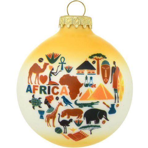 Personalized Africa Glass Ornament