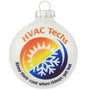 HVAC Technician Glass Christmas Ornament