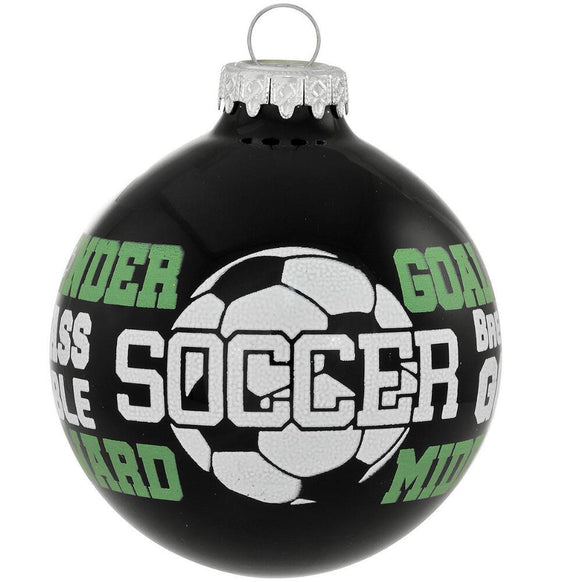 Soccer Glass Bulb Christmas ornament for your tree