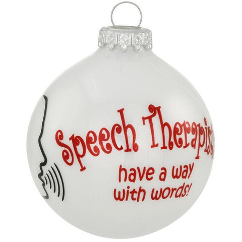Personalized Speech Therapist Glass Bulb Ornament