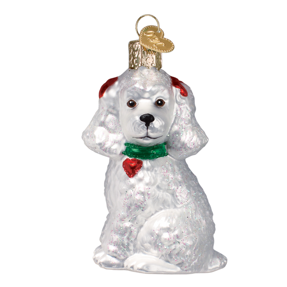 White Poodle Ornament | Old World Christmas – Callisters Christmas