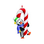 Penguin with Candy Cane Ornament For Personalizing For Tree