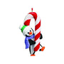 Penguin with Candy Cane Ornament For Personalizing For Tree