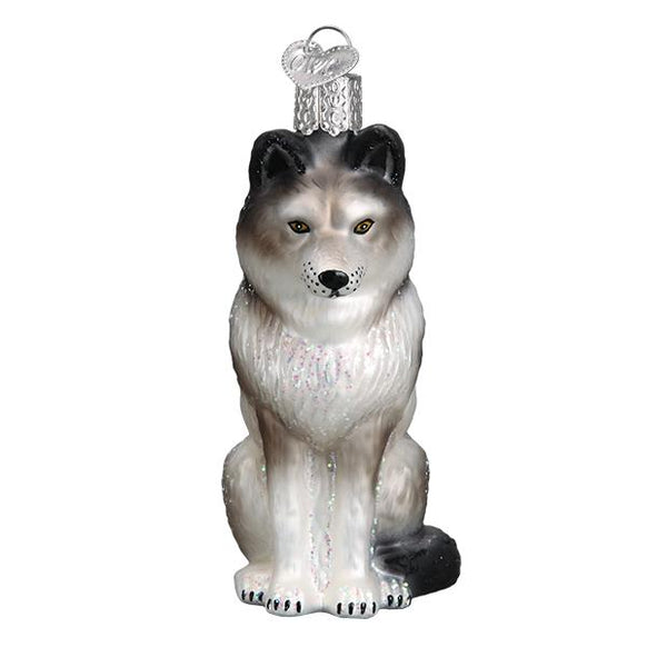 Sitting Wolf Ornament - Old World Christmas