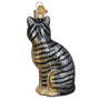 Old World Christmas glass colorful Tabby Cat tree ornament.