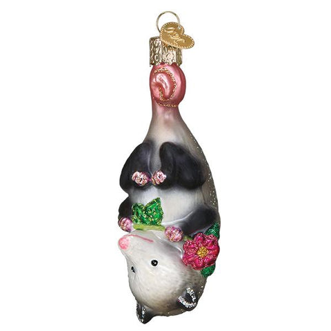 Glass Opossum Christmas Tree ornament