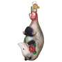 Glass Opossum Christmas Tree ornament