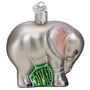 Glass Baby Elephant Christmas tree ornament