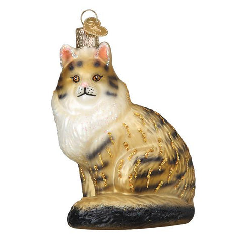 Maine Coon Cat Glass ornament for the Christmas tree