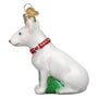 Bull Terrier Dog Glass Ornament for the Christmas tree