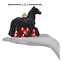 Glass Friesian Horse Ornament for the Christmas Tree
