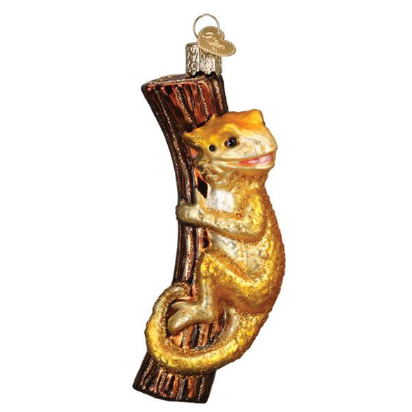 Glass Bearded Dragon Ornament for the Christmas tree