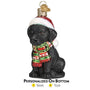 Old World Christmas Holiday Black Labrador Puppy Christmas Tree Ornament