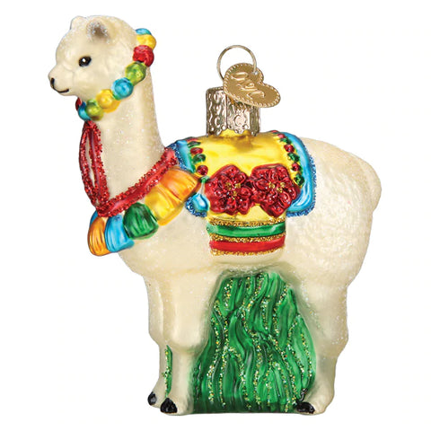 Festive Alpaca, Old World Christmas Ornament