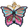 Fanciful Butterfly, Old World Christmas Ornament, Pink, Blue & Gold