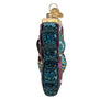 Side of Fanciful Butterfly, Old World Christmas Ornament, Pink, Blue & Gold