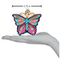 3.75 inch Fanciful Butterfly, Old World Christmas Ornament, Pink, Blue & Gold