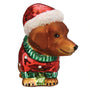 Dashing Dachshund, Old World Christmas Ornament wearing Santa Hat and  Christmas sweater