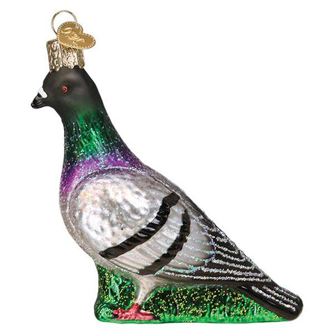 Glass Pigeon Christmas tree ornament