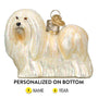 Lhaso Apso Dog Glass ornament for the Christmas tree