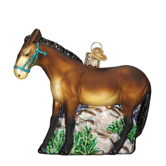Glass Mule Ornament for the Christmas Tree