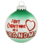 1st Christmas as a Grandma with Heart Ornament