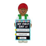 1st day of School Ornament African American Boy for the Christmas Tree