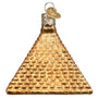 Glass Egyptian Pyramid Christmas tree ornament 