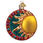 Back of Jeweled Sun, Old World Christmas Ornament colorful and glitter covered