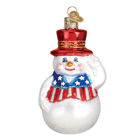 Patriotic Snowman Ornament - Old World Christmas
