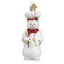 Old World Christmas Glass Snowman Chef Ornament for the Christmas tree