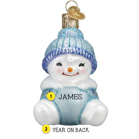 Personalized Baby Boy's 1st Christmas Ornament 
