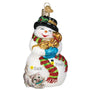 Snowman with Playful Pets Ornament - Old World Christmas
