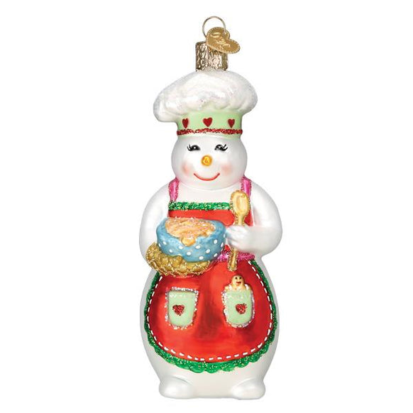 Old World Christmas Snowwoman Chef Christmas Tree Ornament
