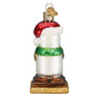 back of S'mores Snowman, Old World Christmas Ornament