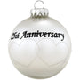 Personalized 25th Anniversary Hearts Swirls Glass Bulb Ornament
