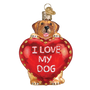 I Love My Dog Heart Ornament - Old World Christmas