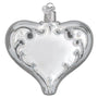 Beautiful 25th anniversary glass heart ornament