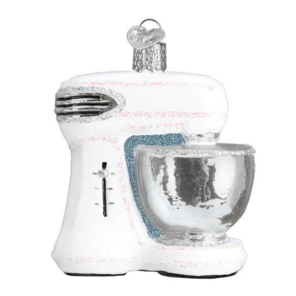 White Stand Mixer Christmas Ornament