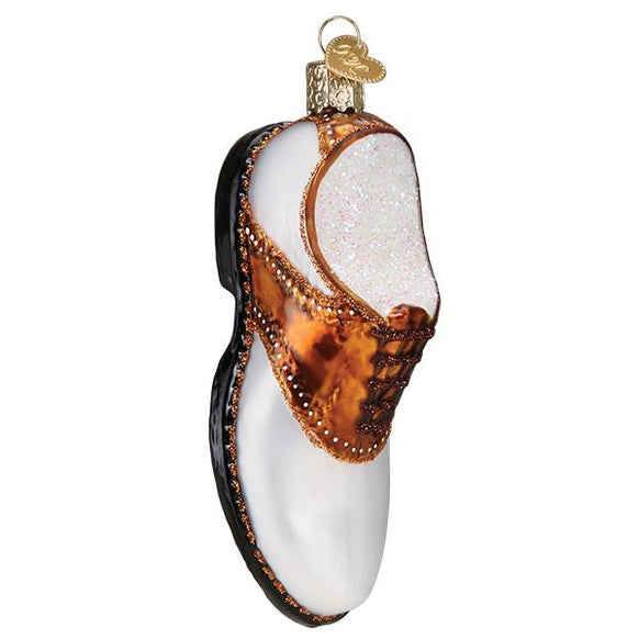 Glass Golf Shoe Christmas tree ornament