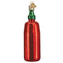 Glass Sriracha Sauce Bottle Christmas tree ornament