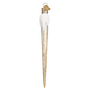 Glass Icicle Ornament in Silver or Gold for the Christmas Tree