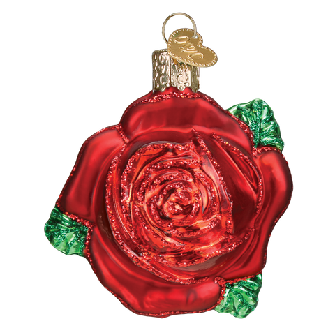 Red Rose Christmas Ornament